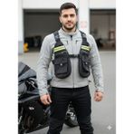 Ebakbak Motosiklet ve Bisiklet Çok Cepli Yelekli Göğüs Çanta Lüx Motor Çantası Yeni - Standart - Siyah