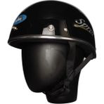 Ebakbak Motosiklet ve Bisiklet Kaskı Abs Materıal Yarım Chopper Model Kask Vespa Scooter Black