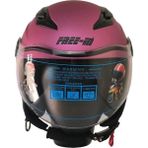 Ebakbak Motosiklet ve Bisiklet Yarım Camlı Çocuk Kaskı Ce Abs Material Motor Kaskı Fuchsia - Pembe