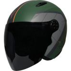 Ebakbak Motosiklet ve Bisiklet Yarım Kask Siyah Vizör Ce Sertifikalı Abs Material Motor Kaskı Cargo