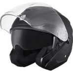 Ebakbak Motosiklet Yarım Açık Kask Güneş Vizörlü Motor Kask Mat Black - XL - Siyah