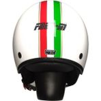Ebakbak Motosiklet Yarım Kask Camlı Ce Onaylı Güneş Vizörlü Motor Kaskı Itaılan - XL