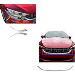 Ebal Oto Fiat Egea Krom Far Kaşı 2 Parça + Ön Panjur Alt Çıtası Krom 2015-2019 Paslanmaz Çelik - Gümüş