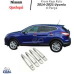 Ebal Oto Nissan Qashqai Uyumlu Krom Kapı Kolu 4 Kapı Paslanmaz Çelik (2014-2021) - Gümüş