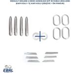 Ebal Oto Renault Megane 2 Krom Aksesuar Seti 3 Parça (Kapı Kolu+Iç Kapı Kolu Çerçeve+Ön Panjur) P.çelik - Gümüş