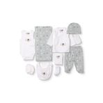 ebebek Hello Baby HelloBaby Erkek Bebek 10lu Hastane Çıkışı Hayvan Baskılı Çıtçıtlı V Yaka Uzun Kol Patikli