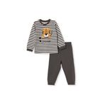 ebebek Hello Baby HelloBaby Erkek Bebek Pijama Takımı Hayvan Baskılı Çıtçıtlı Bisiklet Yaka Uzun Kol Ribanalı