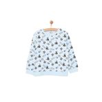 ebebek Hello Baby HelloBaby Erkek Bebek Sweatshirt Şardonlu Penguen Desenli Çıtçıtlı Bisiklet Yaka Uzun Kol Desenli