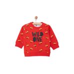 ebebek Hello Baby HelloBaby Erkek Bebek Sweatshirt Şardonlu Wild One Baskılı Çıtçıtlı Bisiklet Yaka Uzun Kol