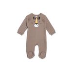ebebek Hello Baby HelloBaby Erkek Bebek Tulum Kaplan Baskılı Fermuarlı Bisiklet Yaka Uzun Kol Patikli