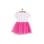 ebebek Hello Baby HelloBaby Kız Bebek Basic Elbise Bisiklet Yaka Kısa Kol Pembe