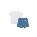 ebebek Hello Baby HelloBaby Kız Bebek Bluz-Şort Meyve Baskılı Düğmeli Bisiklet Yaka Short Sleeve Reçme