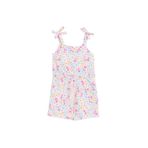 ebebek Hello Baby HelloBaby Kız Bebek Kısa Tulum Çiçek Baskılı Bağcıklı Modelli Yaka İp Askılı Reçme