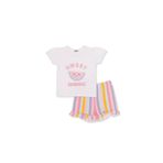 ebebek Hello Baby HelloBaby Kız Bebek Tişört-Şort Meyve Baskılı Bisiklet Yaka Kısa Kol Reçme