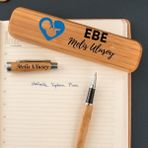 Ebelere Özel Bambu Kutulu Kalem Seti