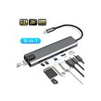 EBG Elektronik Macbook Pro Air Usb Type-c Hub Dönüştürücü Çevirici Çoklayıcı Usb Hdmı Micro Sd 8 Girişli