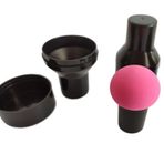 Ebonee 3 paket fondöten pudrası, kozmetik süngeri, mantar, makyaj fırçaları, blender, sünger, yüz fırçası, makyaj pufu, kuru ıslak kullanım için saplı kılıflı, sıvı, krem ve pudra (gül)