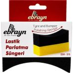Ebrayn Kavisli Lastik Parlatma Süngeri - Plastik Trim ve Tampon Parlatıcı Aplikatör