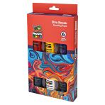 Ebru Boyası 6 Renk Nova Color 1 Paket Damlalıklı Canlı Renkli 30 Ml X 6 Lı Ebruli Boyama Seti