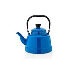 Ebru Emaye Üstten Saplı Demlik Eski Tip Mavi Bitki & Çay Demliği 2.5lt No:18