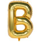 ebru parti evi Folyo Balon B Harfi Helyum Balon 100 Cm Gold Renk - B Harf Balon - Harf Folyo Balon - B Harfli Balon