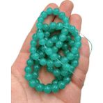 Ebruli Boncuk 8 mm Cam Boncuk Tesbih Aksesuar Boncuk Bead (2 Dizi) - Yeşil