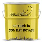 Ebrus Trend 2k Akrilik Son Kat Boyası (1. Grup) 18+3 kg - 21 kg - Metalik Siyah