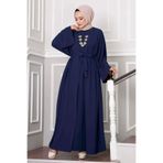 EBRUTESETTÜR Leyli Tesettür Abaya Takım Lacivert