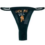 Ebsem Lick me Till Ice Cream Seksi Transparan Transparan Tanga Bikini Kadın Komik İç Çamaşırı Külot Külot İç Çamaşırı, Koyu Yeşil, One Size