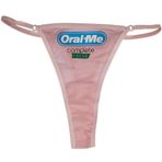 Ebsem ORAL ME Seksi Şeffaf Şeffaf & Pamuk Hipster Bikini Kadın Komik İç Çamaşırı Külot Külot İç Çamaşırı Tanga, Beyaz, Tek Beden