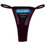 Ebsem ORAL ME Seksi Şeffaf Transparan İçini Gösteren Hipster Bikini Kadın Komik İç Çamaşırı Külot İç Çamaşırı Tanga, Bordo, One Size
