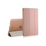 ebulduk Ipad Air 2 Uyumlu 9.7 Inç A1566 Standlı Akıllı Uyku Modlu Pu Deri Tablet Kılıfı RoseGold
