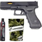 E&c Glock G17 Ttı Airsoft Tabanca – Siyah – Silikonlu Green Gas 600 ml – 0.20G Bb – 1kg