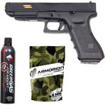 E&c Glock G34 Ttı Airsoft Tabanca – Siyah – Silikonlu Green Gas 600 ml – 0.20G Bb – 1kg