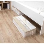EC Shop (3 Adet) Pencereli Baza Hurç Baza Altı Düzenleyici Hurç 70*32*30 cm - Kahverengi - Beyaz - 70 x 32