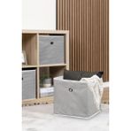 EC Shop (5 Adet) Alas Raf Organizer Kutu Seti (30*30*30 Cm) Yeni Sezon Nano Teknoloji Su Geçirmez Kumaş Gri - 30 x 30