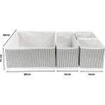 EC Shop Alas (3 Set) 4'lü Çok Amaçlı Dolap Içi ve Çekmece Içi Düzenleyici Organizer Kutu Seti