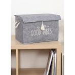 EC Shop Alas Keçe Kapaklı Düzenleyici Kutu Gri 35X23X23CM