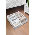 EC Shop Alas Yatak Altı Ayakkabı Saklama Çantası Hurç Fermuarlı 58X58X12CM - Gri - 58 x 58