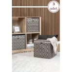 EC Shop Alas(3 Adet )Bohe Raf Düzenleyici Organizer Kutu, Saklama Kutusu, 30 x 30 x 30 cm