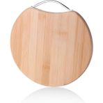 EC Shop Balsa Bambu Kesme Sunum Tahtası-Yuvarlak Kesme Doğrama Tahtası 25X25X1,5CM (BEK201)