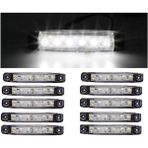 EC Shop Emr Dorse Parmak Lamba 12 -24 Volt 6 Ledli Beyaz Renk 10 Adet Parmak LED Dorse Kamyon LED Lamba Beyaz