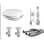 EC Shop Hay Armatür Klozet Iç Takım+Taharet Musluk+Klozet Kapağı+Flex Gold Içtakım-Hay Musluk-Özbest