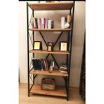 EC Shop Mobecohome Kitaplık 5 Raflı Concept Rafofis Ev Dosya Kitap Rafı Ceviz