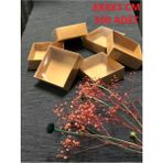 EC Shop Modern Box 500 Adet 8X8X3 cm Asetat Kapaklı Kraft Kutu Düğün Nişan Kına Hediyelik Kutu