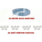 EC Shop Mutlu Akvaryum Akvaryum Hava Hortumu 20 Metre + 20 Adet Vantuz