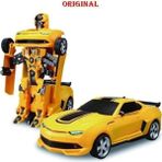 EC Shop Suden Bumblebee Robota Dönüşen Araba Pilli - Işıklı, Sesli, Camaro Araba, Robot Araba-25 cm