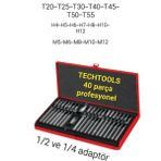 EC Shop Techtools 40 Parça Torx Bits Set Tork Uç Tornavida Ucu