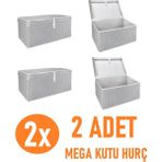 EC Shop Yegge 2 Adet Sert Kapaklı Kutu Hurç Megaplus Boy 70 x 40 x 30 x Çok Amaçlı Kutu Hurç Uzun Ömürlü Hurç Kutu Yegge Megaplus