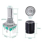 EC11 Rotary Encoder Butonlu 20 Adım + Pot Başlığı Pwm 360 Derece Döner Butonlu Dijital Potansiyometre Menu Motor Hız Ayar Kontrol Güç Kaynağı Elektronik Devre Otomasyon Medikal